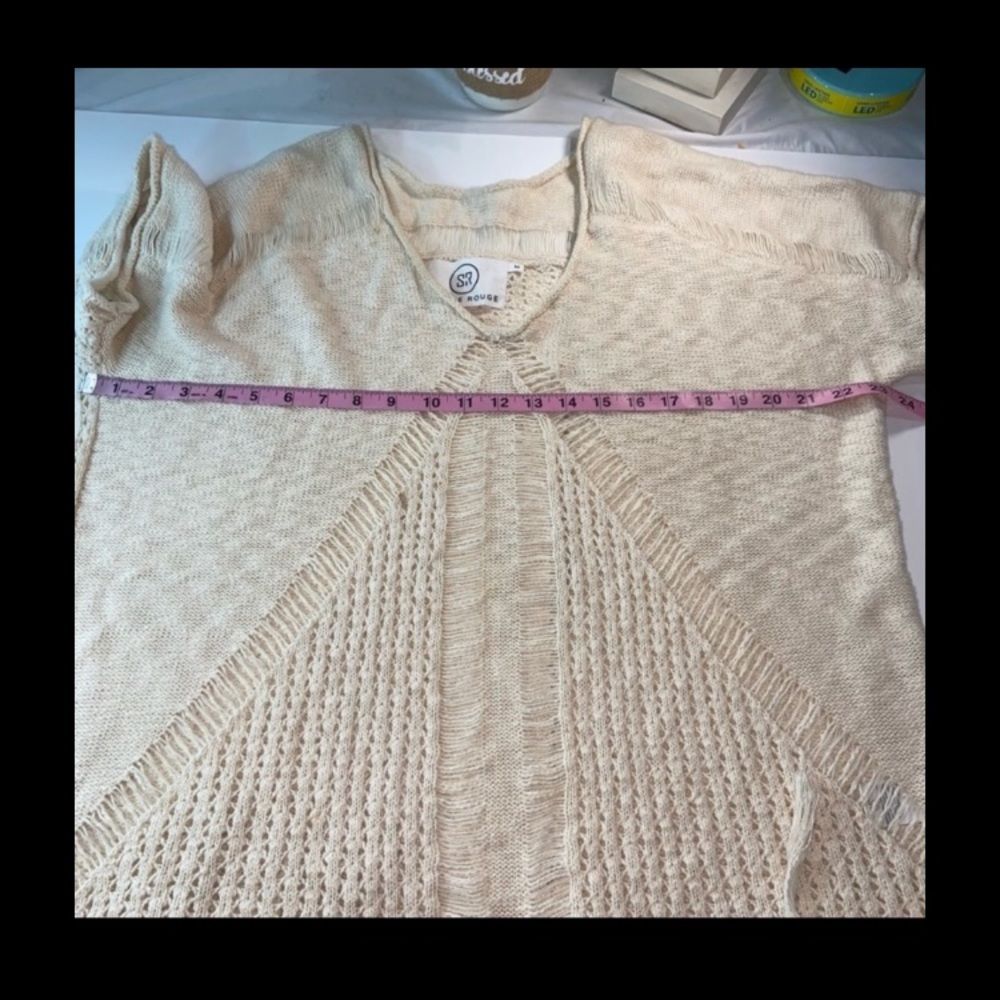 ✨ Sloane Rouge for Anthropologie Boho Fringe Top – Effortless Festival Vibes 🤍🌿✨ - Picture 11 of 12